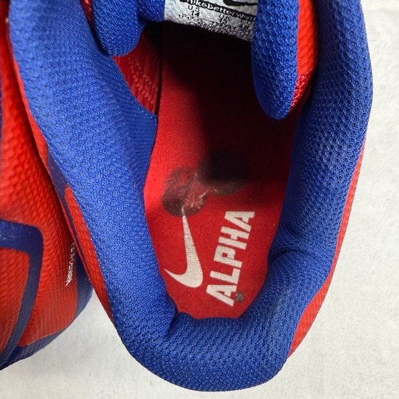 Nike Alpha Men's Football Cleats Red Blue White Size 14 - Picture 10 of 13